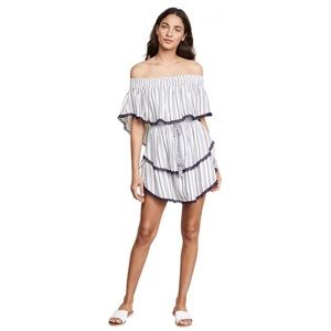 The Jersey Diaries Aries off the shoulder striped dress